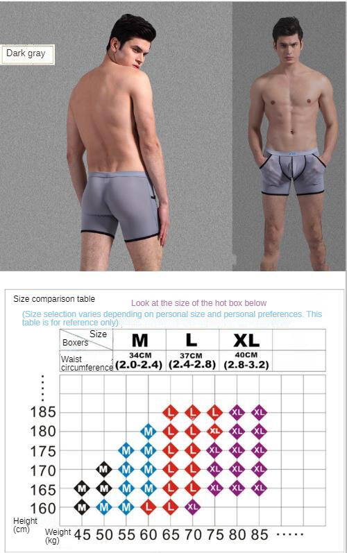 Roupa interior masculina fina de seda gelo anti-roubo grande bolso moda confortável boxer shorts calções esportivos ativando esperma prolonga sexo