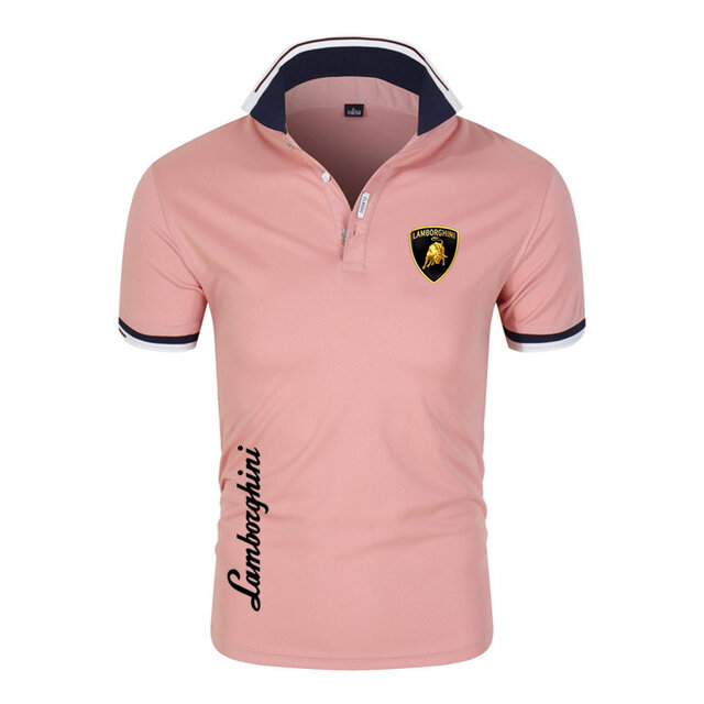 Letnia marka męska koszulka polo z krótkim rękawem modna, z klapami business casual koszule na przyjęcia towarzyskie wysokiej jakości męska koszulka polo tenisowa