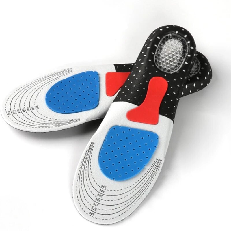 Männer Cuttable Sneaker Einlegesohlen EVA Silikon Atmungsaktive Polsterung Arch Unterstützung Laufende Sport Schuh Einsätze Schweiß Absorption Pads