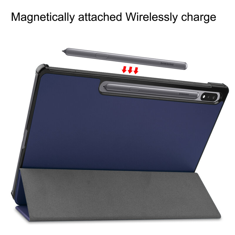 Funda protectora magnética para tableta Samsung Galaxy Tab S6 Lite, soporte triple plegable inteligente, para Samsung Galaxy Tab S7/S8 Plus Fe