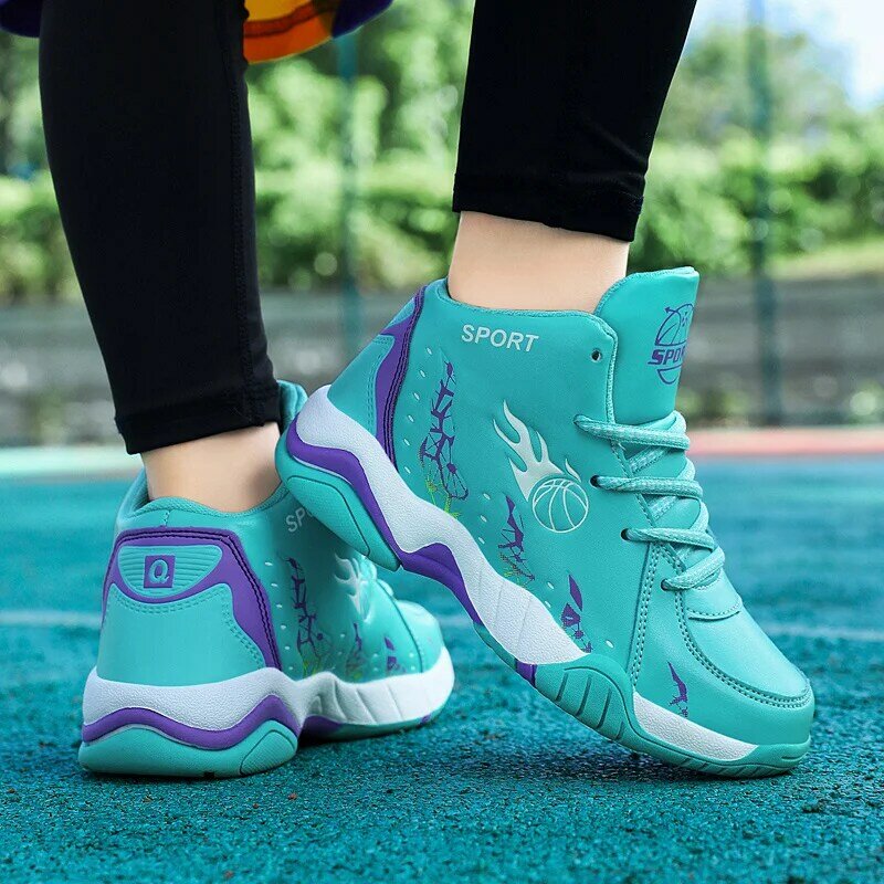 Boys Shoes Leather Kids Basketball Shoes Comforthable Children Sneakers Wearable Sport Shoes Boy Basket Trainer Shoes
