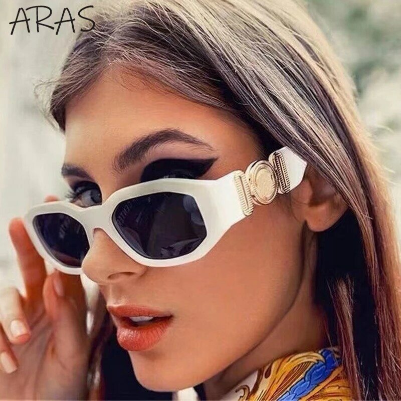 Gafas de sol cuadradas Retro para mujer, anteojos de sol con montura pequeña Vintage a la moda para hombre, lentes de diseñador de marca de lujo con UV400, 2021