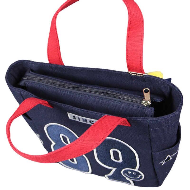 2022 New 89 Golf Bag Men's and Women's General Large-capacity Canvas Handbag Cartoon Embroidery Storage Bag Golf Equipment