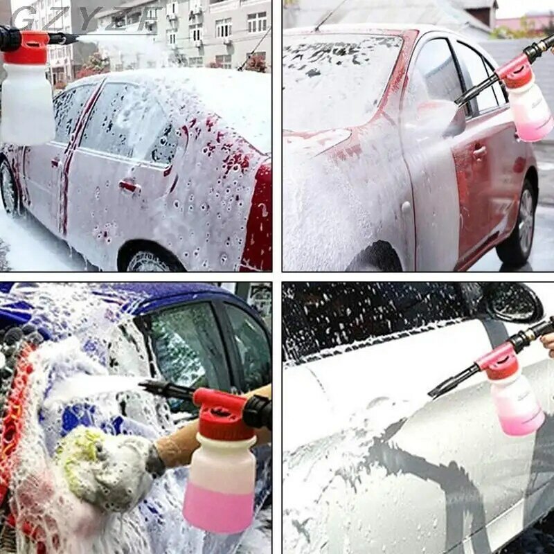 Lavadora de carros espuma bico de lavagem do carro pistola de pulverização lança limpeza automática lavagem de espuma de neve água sabão shampoo pistola