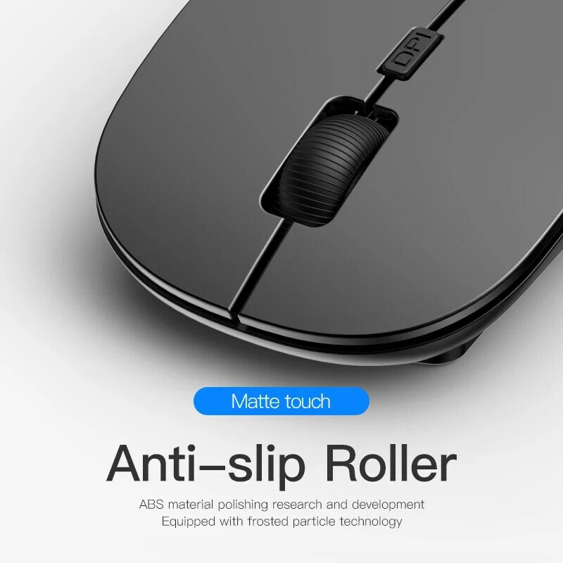 Ratón inalámbrico para Gaming, Mouse óptico ergonómico con 4 botones USB para ordenador, PC y portátil