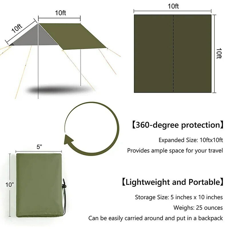 Hammock with Mosquito Net and Tarp Double Hammock Tarp Lightweight Hanging Hammock Rian Fly for Outdoor Travel Hiking Camping