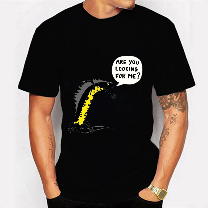 Funny T-shirt Ecology Cute The Great Crested Newt! Print Tshirt for Men Clothes Funny Kawaii Black Male T-shirts Oversized Shirt