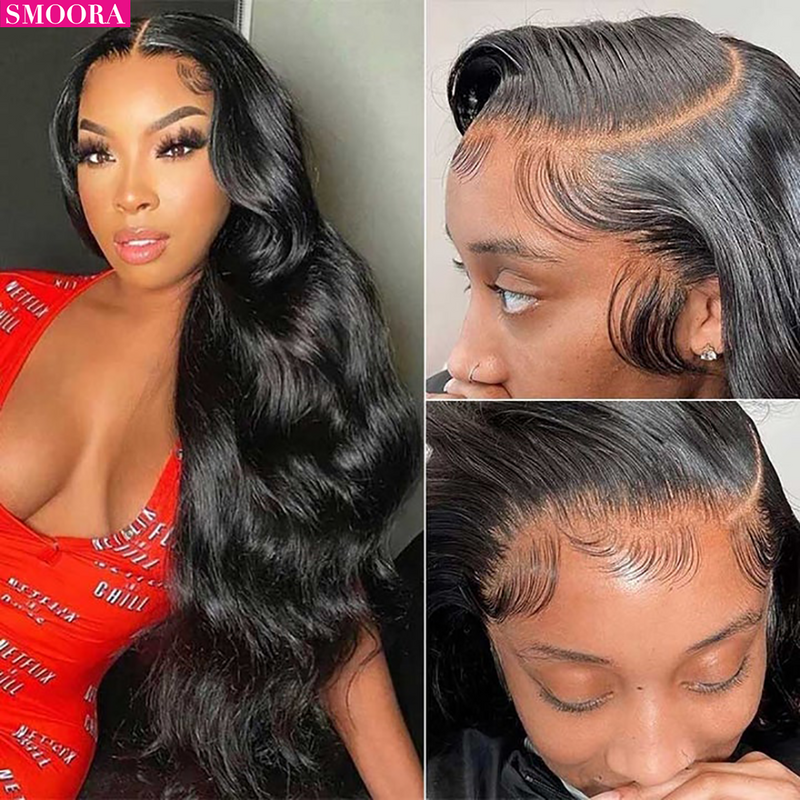 13x6 Body Wave Lace Front Human Hair Wigs Transparent Lace Frontal Wig Brazilian Human Hair Lace Wigs for Women Lace Closure Wig