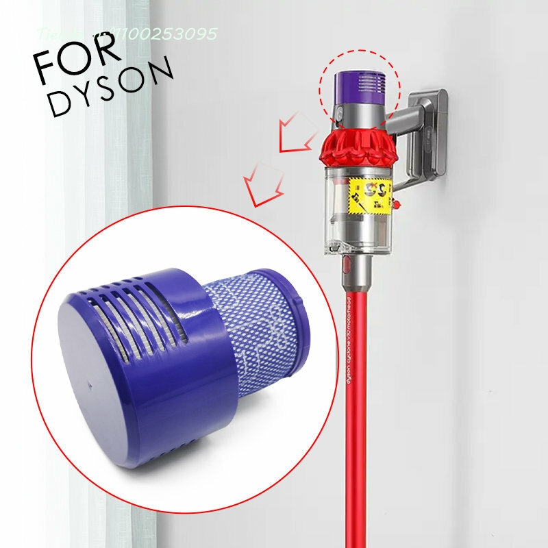 Unidade de filtro grande lavável para dyson v10/sv12 ciclone animal absoluto total limpo aspirador sem fio, filtro de substituição