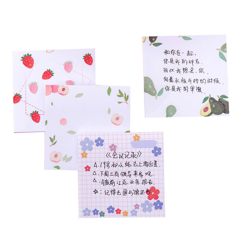 Korean Hyuna Small Flower Sticky Note Creative Cartoon Student Paper Office Message Accessories Cute Stationery School Supplies