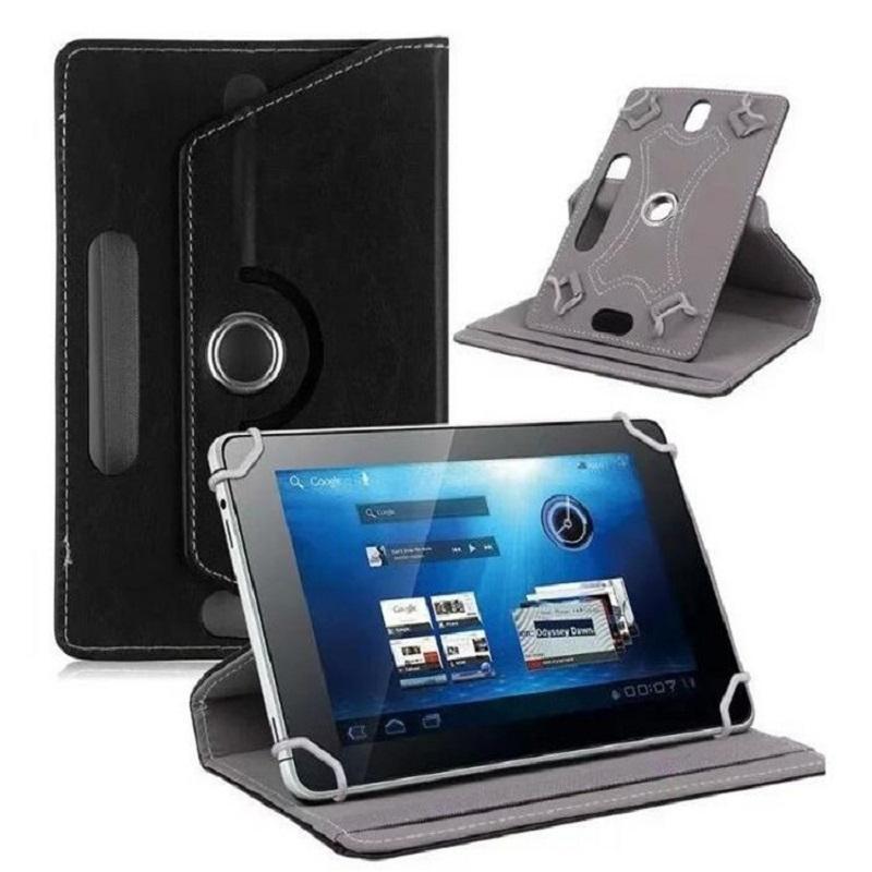 Leather Cover for Tablet Holder 7/8/9/10 Inch Universal 360 Degree Rotating Four Hook Notebook Back Base Protection Case Sleeve