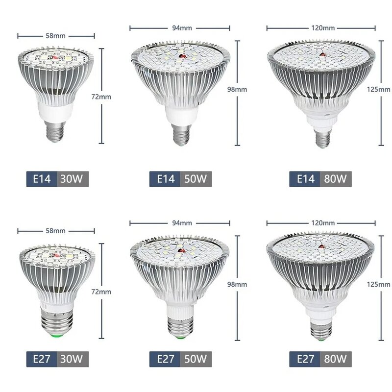 LED Phyto Grow Light Full Spectrum Phytolamp E27 Plant Bulb E14 UV Lamp For Greenhouse Flower Seeds LED Hydroponic Growth Light