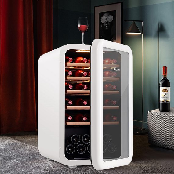 Sicao Mini Electric Compressor Full Retro Moon Red Wine Cooler Refrigerator Price Thailand Fridge Dubai Cabinet Showcase