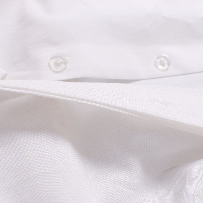 Teahouse Kotofusa 반팔 작업복 유니폼 여름 우아한 흰색 옥스포드 스파 건강 센터 작업복 미용실