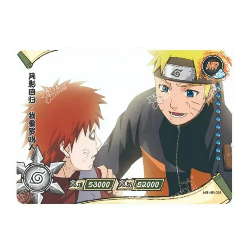 Naruto cartão de visita genuíno hr cartão 3d profundidade de campo seção de vôo raro cartão colecionável única venda primeira bomba coleção cartão