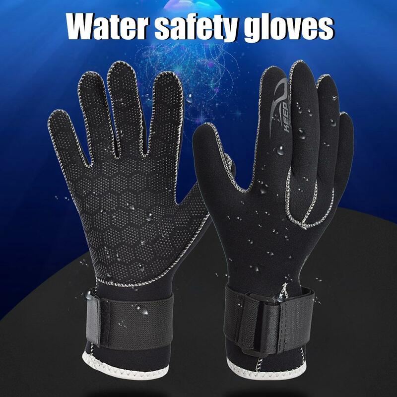 1 Pair 3mm Diving Gloves Non-slip Wear-resistant Cold-proof Wetsuit Gloves Underwater Accessories Dg-203 Swimming Finger Covers
