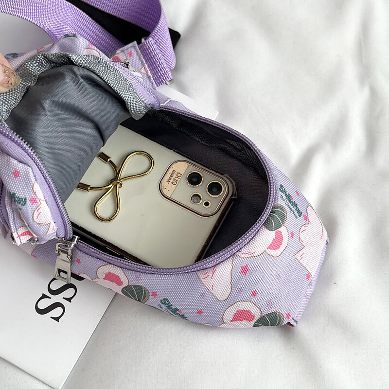 Disney's New Cartoon Children's Messenger Bag Cute Girl Chest Bag Large Capacity Luxury Brand Fashion Girl Travel Small Backpack