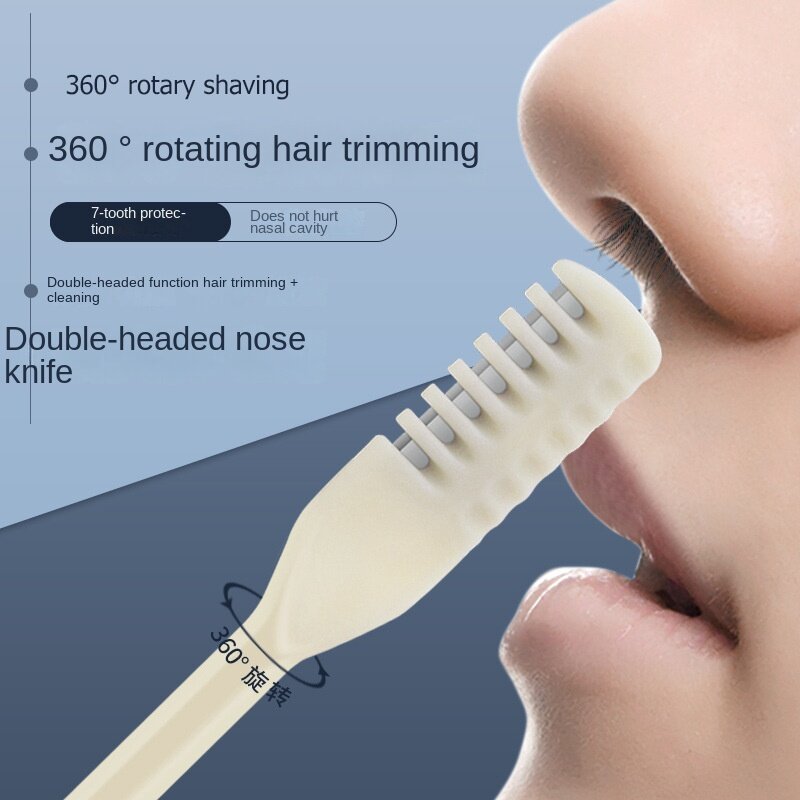 New Portable Nose Hair Trimmers Comb Tooth Nose Hair Trimmer Waterproof Reusable Hair Remover Small Manual Hair Removal Tools