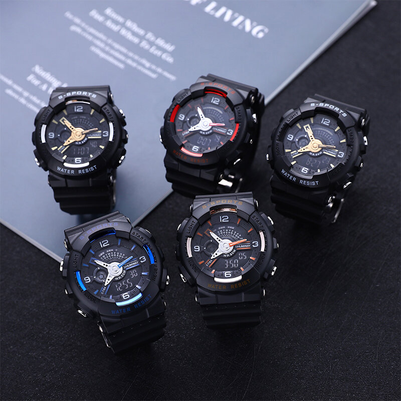 Mens Watch Ourdoor Water resistant Sport watch led Digital wrist Stopwatches for male 2022 New Alarm clock electronic Watches