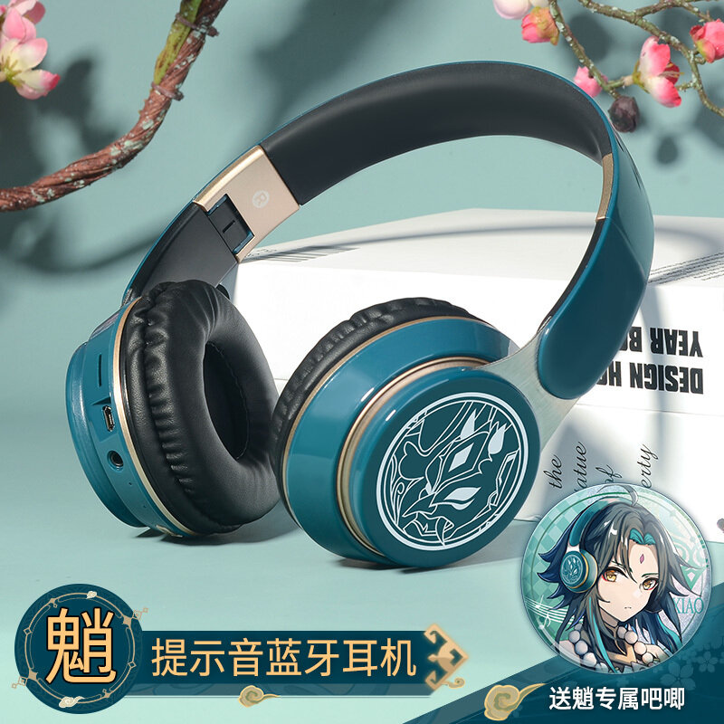 Genshin – écouteurs sans fil Bluetooth, casque d'écoute, mode, confortable, stéréo, pliable, jeu, cadeau Cosplay