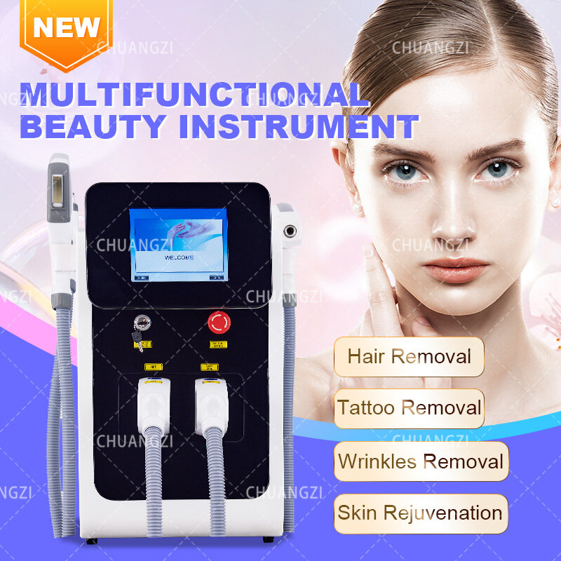 Best Selling 3 in 1 Multifunctional Hair Removal Picosecond Electron Light Machine Ipl RF Hair Removal/Color/Tattoo Removal 2023