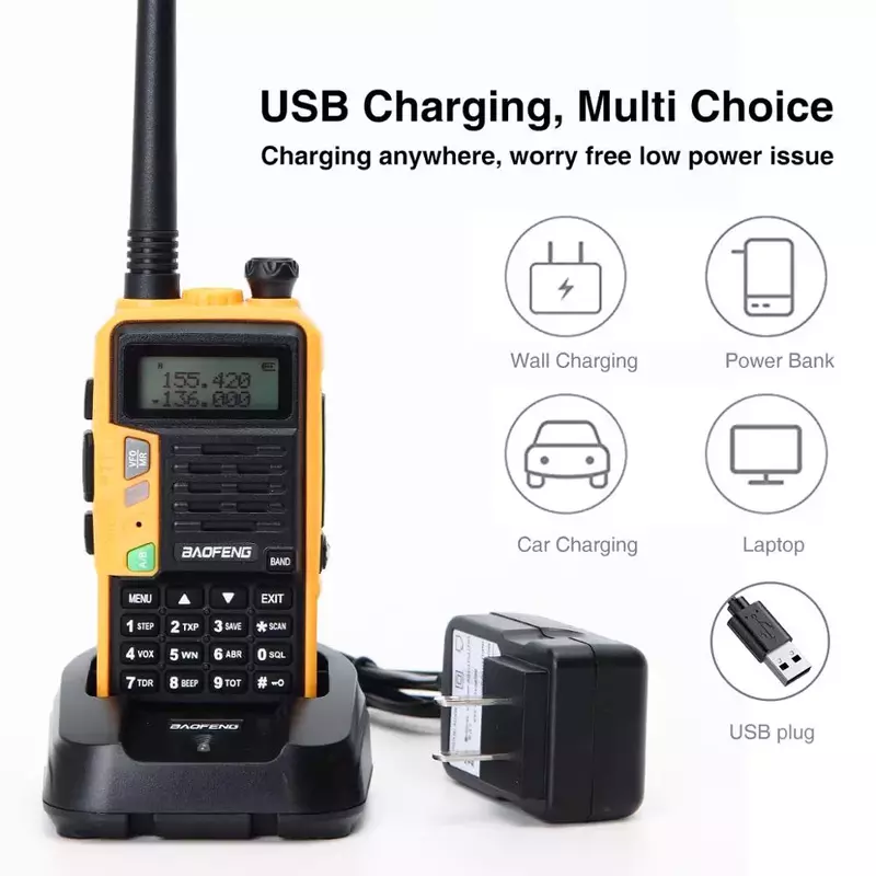 BaoFeng – walkie-talkie UV-S9 Plus puissant émetteur-récepteur Radio CB 8W/10W longue portée 10km, jusqu'à UV-5R Radio bidirectionnelle Portable