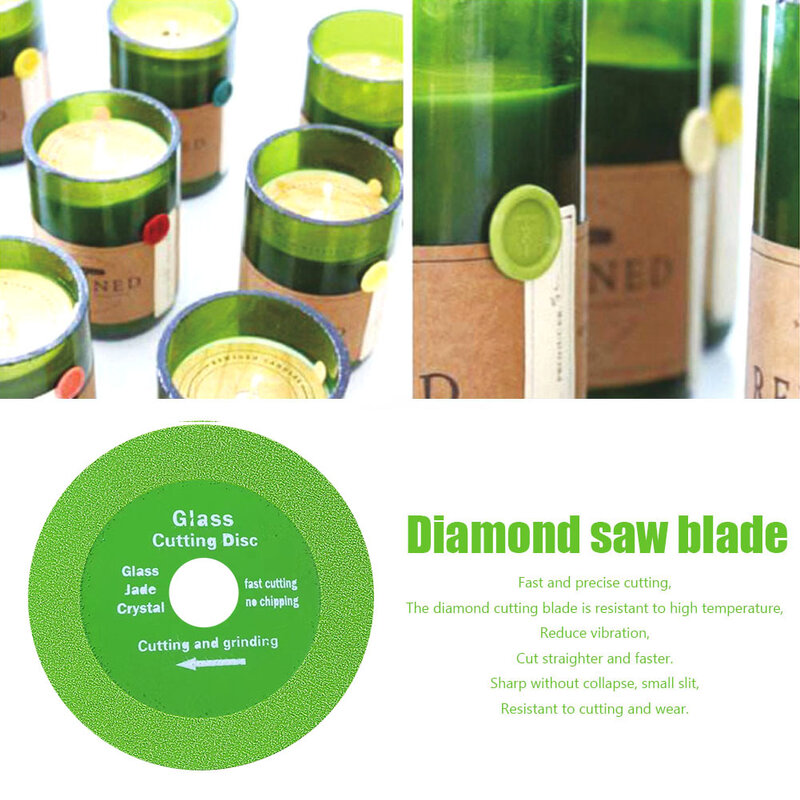 2-20 pces disco de corte de vidro 100mm lâmina de serra ultra-fina jade cristal garrafas de vinho moagem chanfradura corte de vidro lâmina