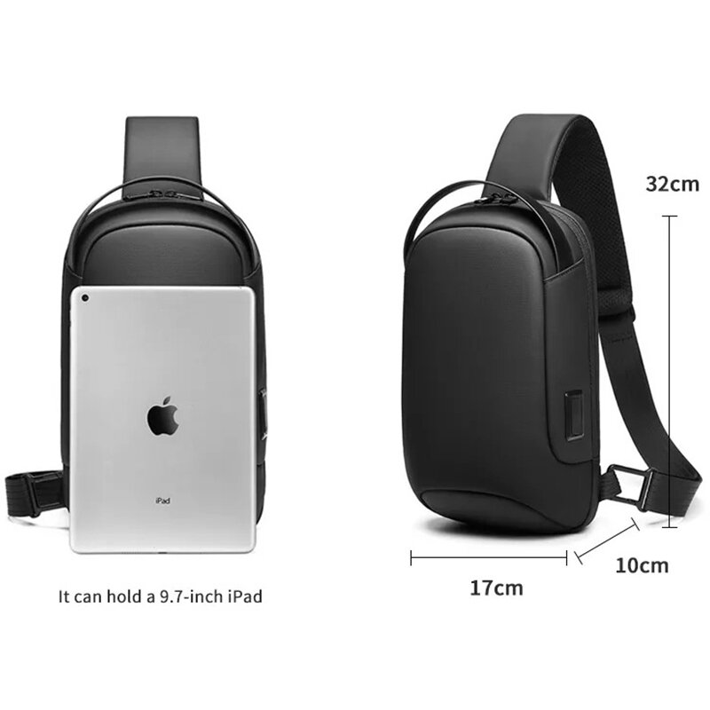 الرجال متعددة الوظائف USB حقيبة كتف السفر مقاوم للماء أكسفورد الرافعة حقيبة صدر للرجال رسول Crossbody حزمة للذكور النساء الإناث