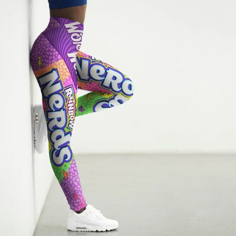 Leggings Women High Waist 3D Snacks Printed Tights Yoga Pants Gym Clothing Fashion Workout Legging Fitness Leggins Legins Sexy