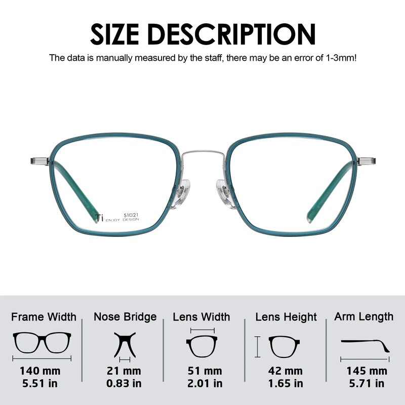 AOFLY-gafas cuadradas antifatiga para hombre y mujer, anteojos a la moda con prescripción de titanio puro, antiluz azul, UV400, 2022