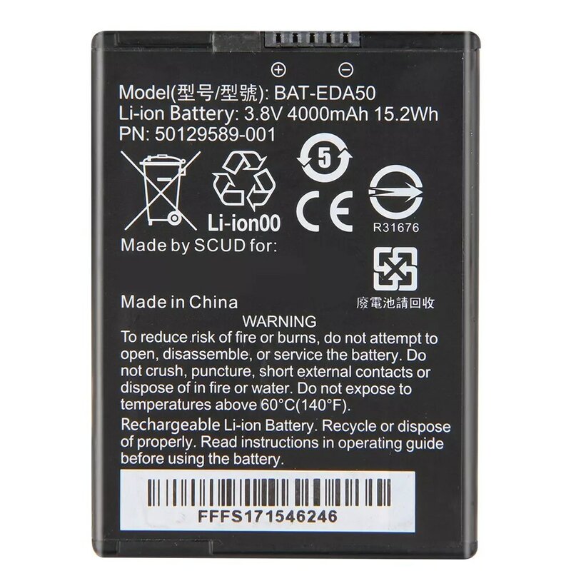 2022nova bateria de substituição original para honeywell eda50 eda50k eda50hc scanpal eda40 BAT-EDA50 BAT-EDA50K genuíno bateria 4000m