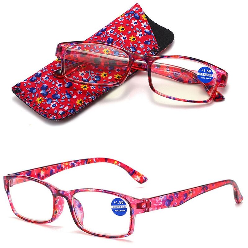 Mannen Vrouwen Oogbescherming Vintage Met Glazen Bag Anti-Blauw Licht Ultra Licht Frame Brillen Leesbril