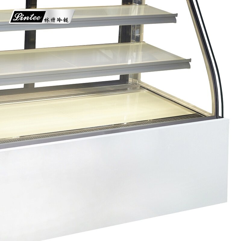 Piekarnia chłodnia szafka zakrzywione szkło na wyświetlacz stand up lodówka ciasto lodówka lodówka wystawowa na ciasto deserowe