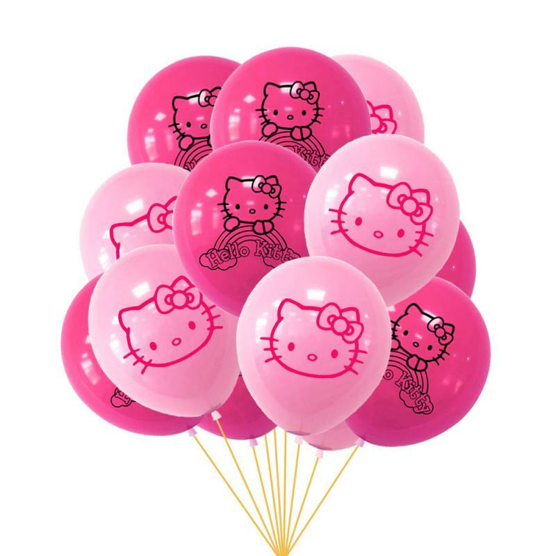 Olá kitty 12 Polegada látex balão festa de aniversário tema decoração balão dos desenhos animados animais brinquedo balões casa festa balões