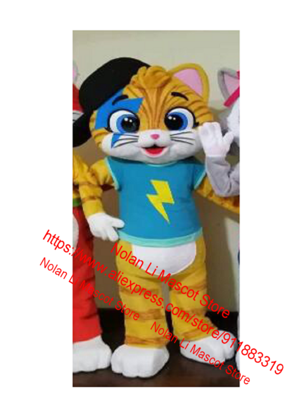 Disfraz de Mascota de gato de alta calidad, traje de dibujos animados de gato de flores, juego publicitario de Cosplay, regalo de cumpleaños, tamaño adulto 1056