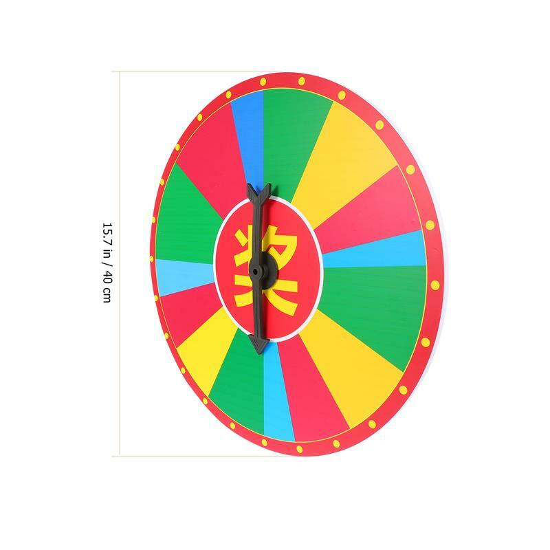 1pc Prize Wheel Hanging Draw Wheel Teaching Activities Rotary Game Prop
