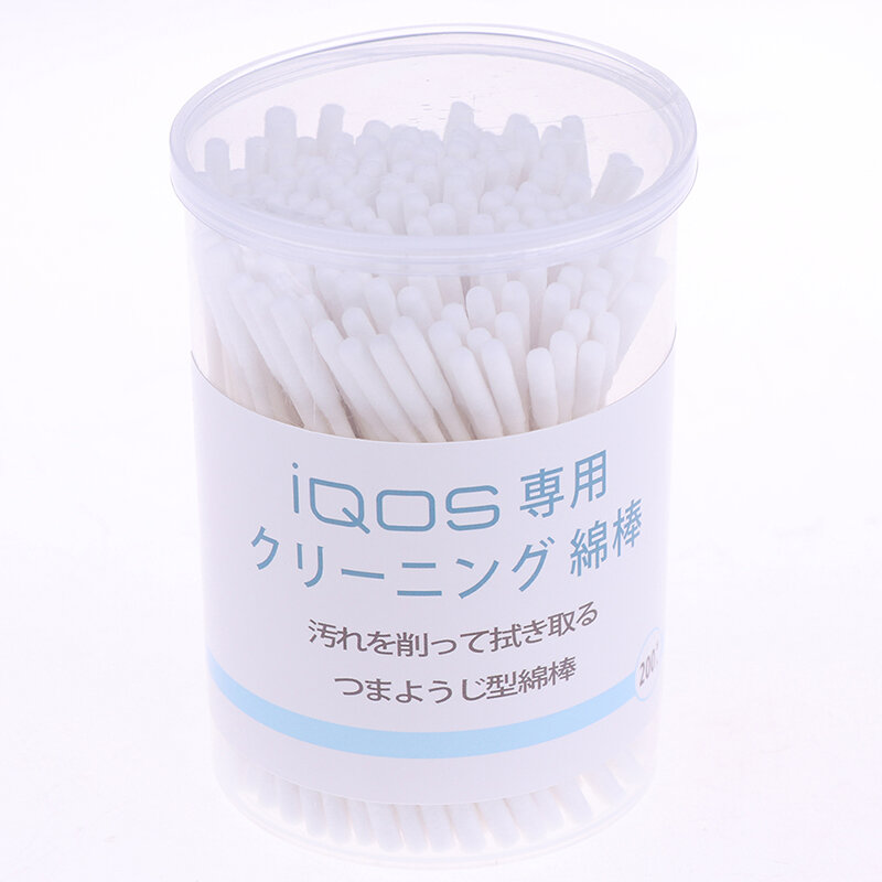 200 Stks/doos Dagelijks Gebruik Wasmiddel En Reiniging Katoen Stick Voor Iqos 2.4 Plus Elektronische Sigaret