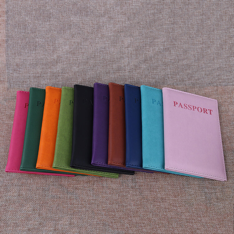 High Quality English PU Leather Passport Covers Document Cover Travel Passport Holder ID Card Passport Holder Travel Acceessory