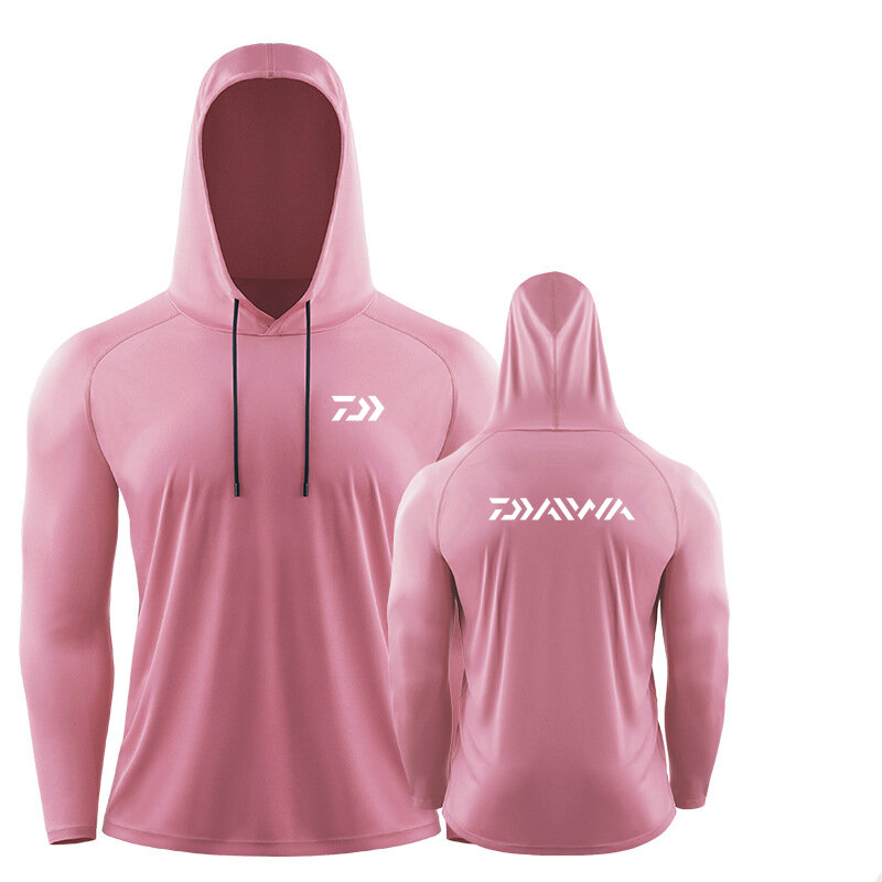 2022 New Daiwa sunscreen clothing hooded long sleeve fitness outdoor fishing jacket quick-drying running autumn  Fishing wear