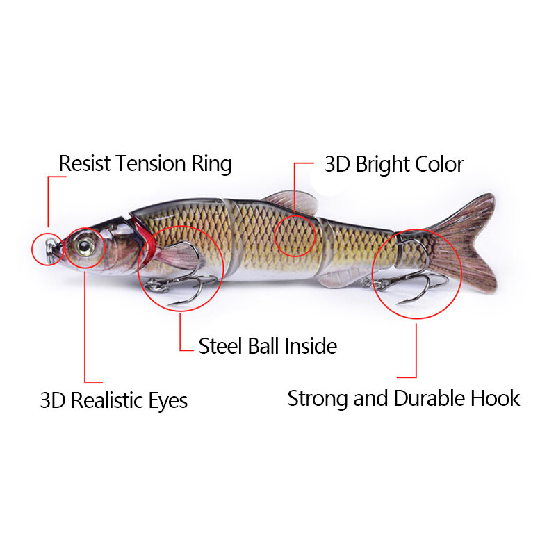 40g 165mm 5 Five Section Lure Swimbaits Fishing Lures Segment Artificial Swimbait Lure Fishing Lure Wobbler Fish for Saltwater