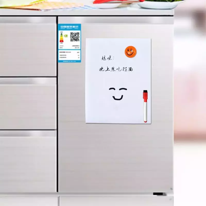 냉장고 자석용 A5 사이즈 유연한 화이트 보드, 화이트 보드 방수 어린이 그리기 메시지 보드 메모 패드