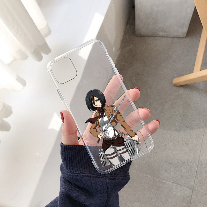 Ataque no titan anime caso de telefone para xiaomi redmi nota 7 7a 8t 9 9a 9s 10 k30 pro ultra transparente capa moda luxo coque