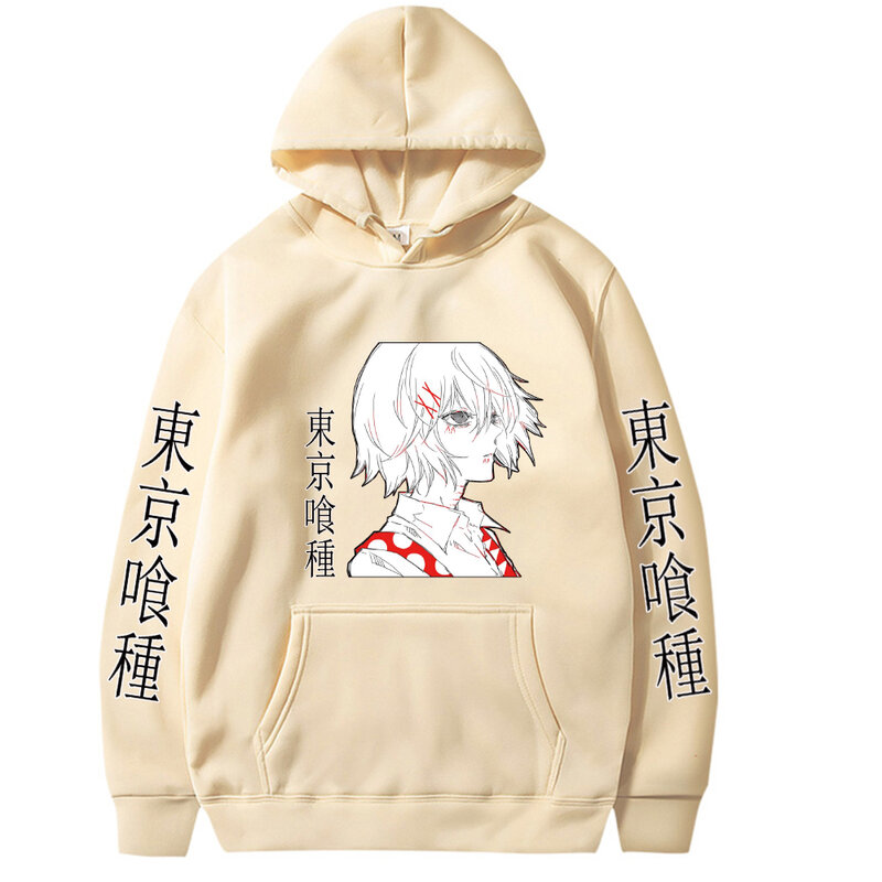 Anime Tokyo Ghoul Harajuku Juzo Suzuya/Rei Manga Hoodies Long Sleeve Streetwear Kawaii Cartoon Women Casual Winter Sweatshirts