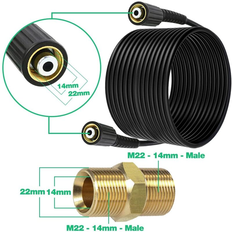 Pressure Washer Hose 25 ft 1/4 inch Kink Resistant power washer hose Up to 3200 PSI Replacement for Most Brands Gas and Electric