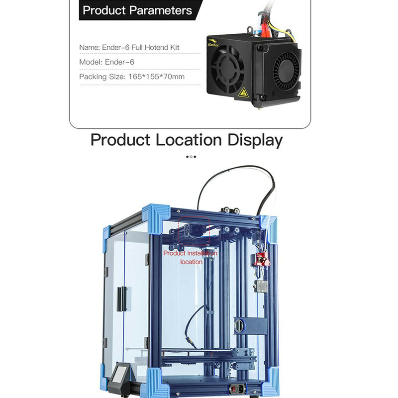 CREALITY 3D Upgrade Ender-6 Full Assembled Extruder Hotend Kit Fast Printing High Printing Accuracy for Ender-6 3D Printer Part