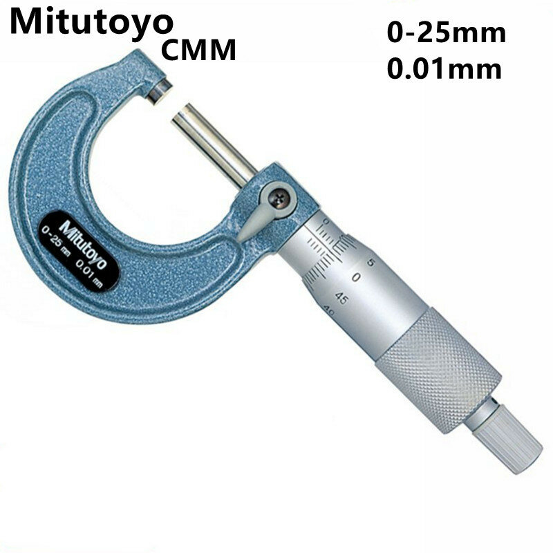 Mitutoyo-micrómetros exteriores CMM, 0-25, 25-50, 50-75mm, precisión de 0,01mm, herramientas de medición metalúrgica