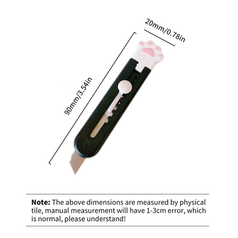 Mini Pocket Cute Cat Paw Art Utility Knife Express Box Knife Paper Cutter Craft Wrapping Blade Stationery