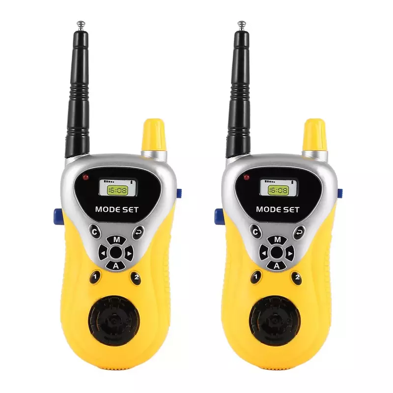 2 pçs/lote profissional intercomunicador eletrônico walkie talkie crianças criança mni brinquedos de mão portátil two-way rádio presente