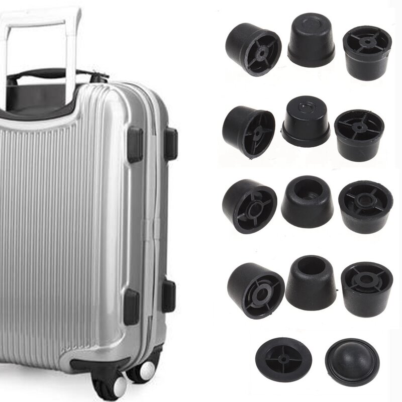 Preto Plástico Bagagem Pés Pads, Stud Suitcase Stand, DIY Craft Bag Substituição, Acessórios para o saco, escolhido, 13 Estilos, 10Pcs