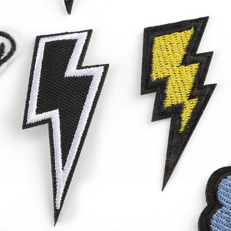 15 Pcs Cartoon Lightning Iron Op Geborduurde Patches Voor Op Hoed Jeans Kleding Sticker Naaien Diy Strijken Patch Applique Badge